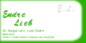 endre lieb business card